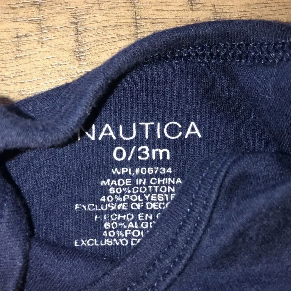 2 Nautica Onesies for your Wee One Snap 🫰 Bottoms Easy In and Out 0 to 3 Months